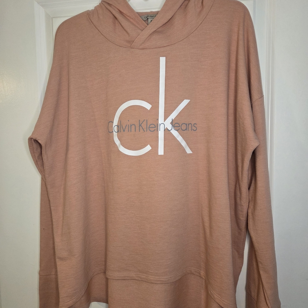 Calvin Klein Jeans Pink Lightweight Hoodie Preloved